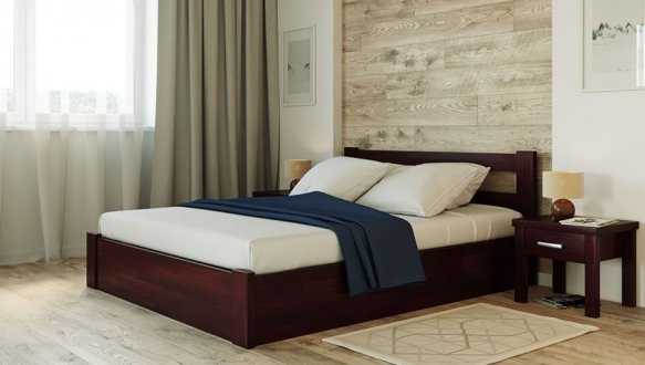 Ліжко дерев'яне Лев Соня з підйомним механізмом і нішею для білизни масив Бук 5