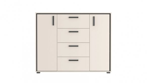 Комод KOM2D4S Прайм Кашемир / Черный