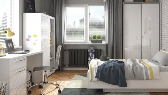 Шкаф SZF2D BRW Poland Flames 2 дверный белый 105 см 0