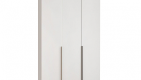 Шкаф Mebelstar Оскар трехдверный с антресолью и ящиками Белый снег 120 см 0