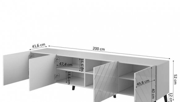 Тумба ТВ Abeto/Абето RTV200 Cama Ширина 200 см 21