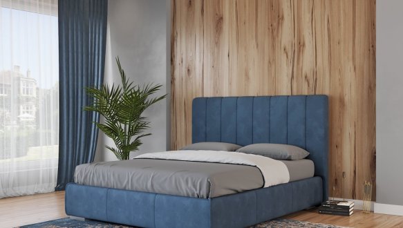 Кровать мягкая двуспальная Лев Венеция 1