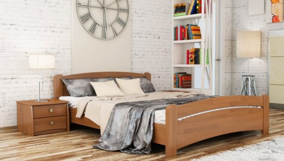 Ліжко дерев'яне Естелла Венеція / Серія Вега Щит / Масив Бук 3