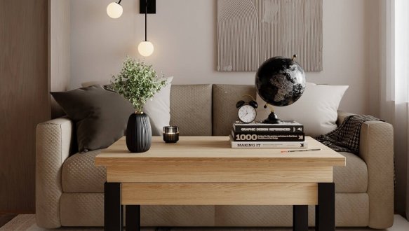 Стіл-трансформер B-Fly Art In Head Дуб Арена світлий / Венге 5