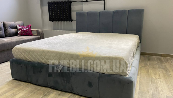 Кровать мягкая двуспальная Канада с подъемным механизмом и нишей для белья