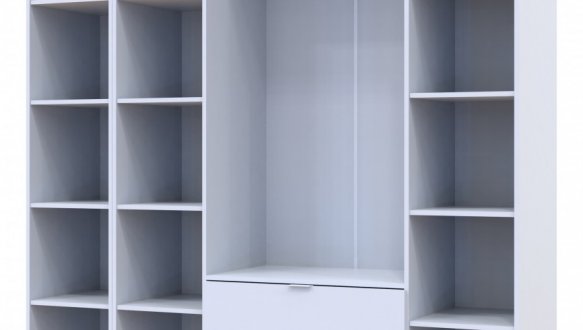 Шафа для одягу Дорос Гелар білий 4-х дверна/Дзеркало 194 см 3