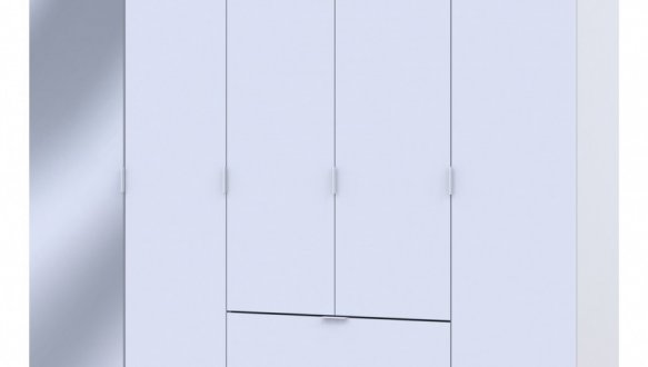 Шафа для одягу Дорос Гелар білий 4-х дверна/Дзеркало 194 см 0