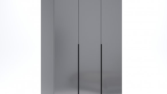 Шкаф 3дв Миромарк Тео 3 дверный графит 135 см