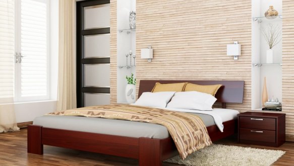 Ліжко дерев'яне Естелла Титан / Серія Тесса Щит / Масив Бук 12