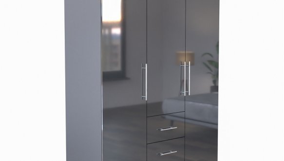 Шкаф 3дв 3шх Миромарк Магнум 3 дверный антрацит 147 см 0