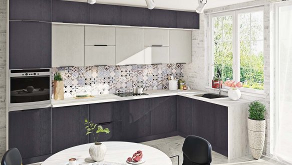 Модульна кухня Хай-тек матова галактика 18