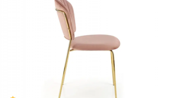 Стул K-499 розовый/золотой 2