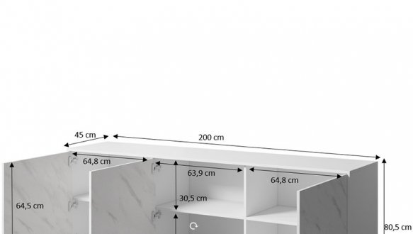 Комод 200 3D Marmo 3