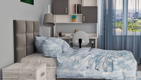 Кровать Холидей с мягкой панелью 4 ящика 9