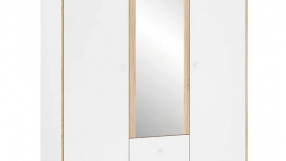 Шкаф 3Д2Ш с зеркалом Mebel Service Глория 3 дверный белый 154 см