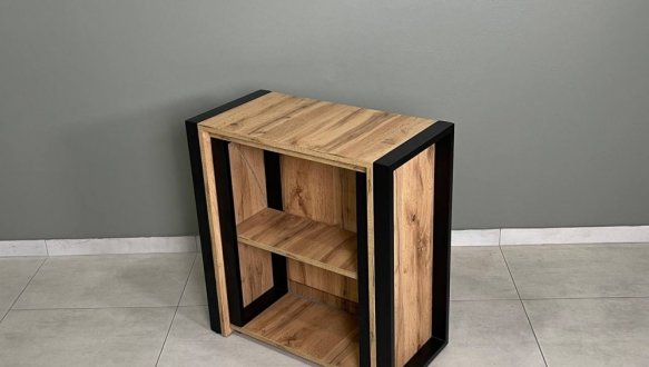 Стіл трансформер LOFT Дуб Сонома / Чорний мат MebliRoMax 19