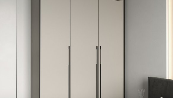 Шафа Морелі R-0015 Рамо 3 дверна кашемір з полицями 150 см 0