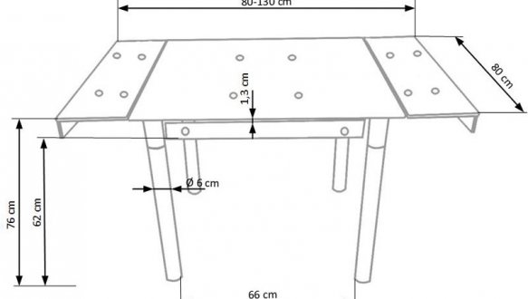 Cтол Kent сталь хромирована 2