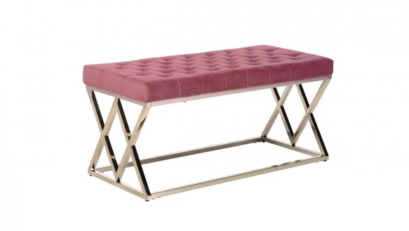 Банкетка BN-2 роза антик + серебро