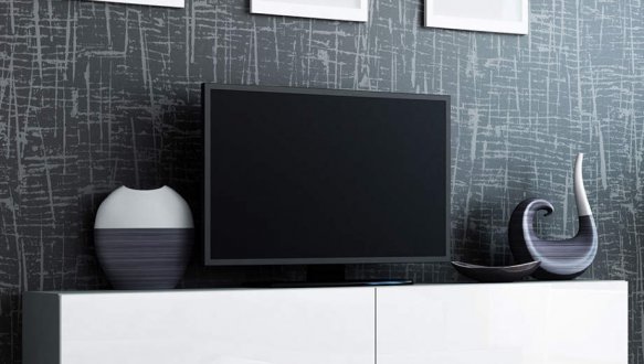 Тумба під ТВ Vigo/Віго RTV180 Сірий мат/Білий глянець Cama Ширина 180 см