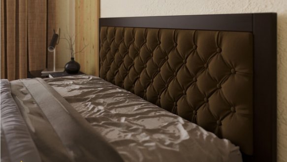 Ліжко дерев'яне з м'якою вставкою ArborDrev Симфонія Люкс Сосна / Бук 5