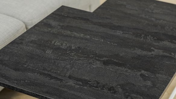 Столик Квадро М вугільний камінь 0