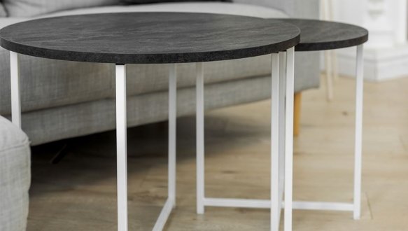 Набор столиков Модерн S+M угольный камень 2