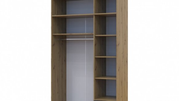 Шкаф для одежды Дорос Ронди графит с высокой антресолей и зеркалом 3 дверный 121 см 5