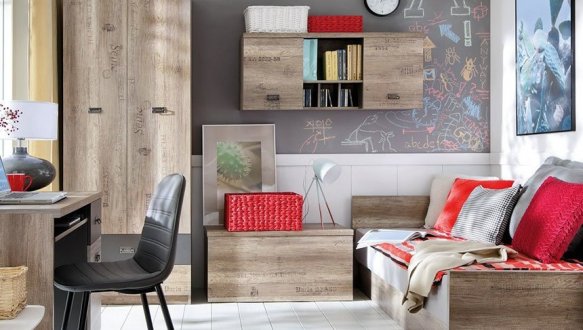 Шкаф SZF2D2S BRW Poland Malcolm 2 дверный дуб каньйон 5