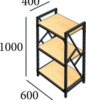 Стеллаж 3 полки Ромбо 0