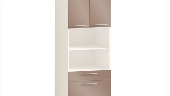 Шкаф П60.214.2Д3Я В.3 под духовку или микроволновку Крашеный высокий глянец с печатью