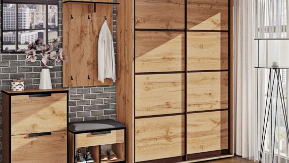 Модульная прихожая Комфорт Мебель ВТ-4067 Лофт Дуб золотой