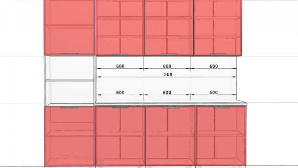 Кухня 2,4м Фарбований високий глянець ДСП АКЦІЯ 3