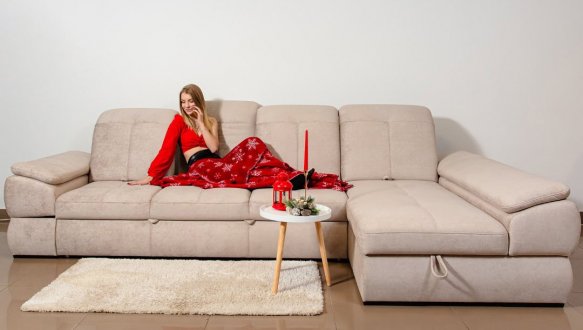 Кутовий диван розкладний дельфін Віко меблі Денвер 3 335 см