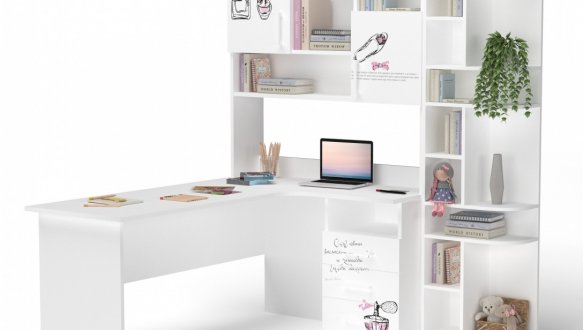 Стол угловой с надстройкой и эркером 16