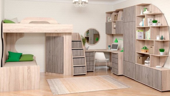 Ліжко-горище Квест-S (Модульна дитяча) 0