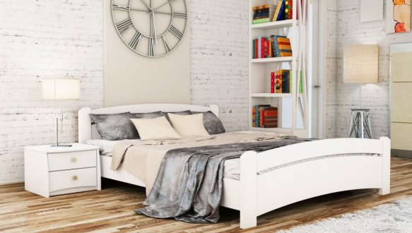 Ліжко дерев'яне Естелла Венеція / Серія Вега Щит / Масив Бук 5