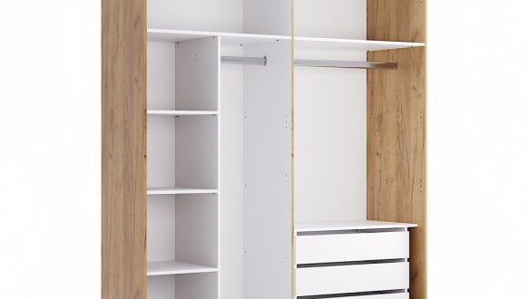 Шкаф 4дв с зеркалом Миромарк Фемели 4 дверный белый глянец 180 см 1