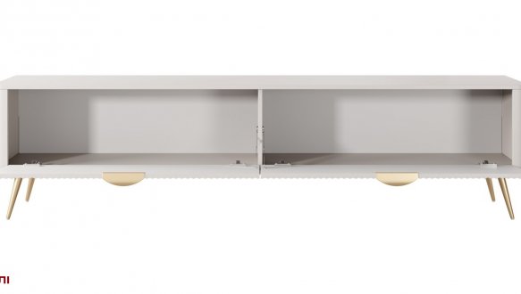 Тумба під ТВ Lante/Ланте RTV200 2D Бежевий золоті ніжки Perfect Home Ширина 200 см 0