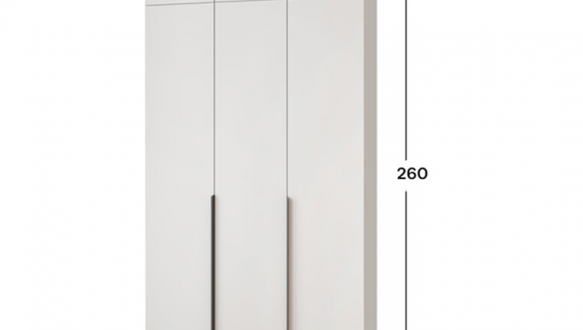 Шкаф Mebelstar Оскар трехдверный с антресолью и ящиками Белый снег 120 см 3