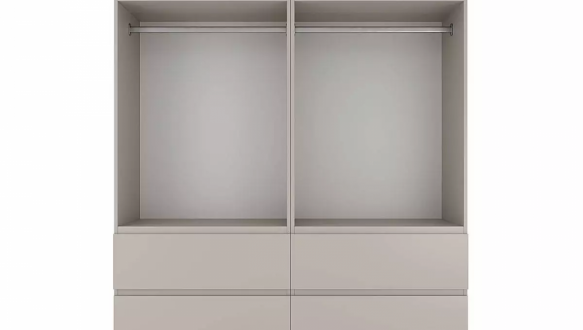 Шкаф распашной комбинированный четырёхдверный Art In Head №10 Light, ширина 160 см 6