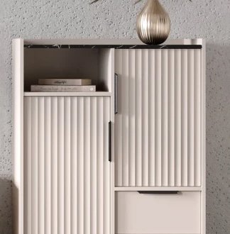 Комод KOM2D2S Фреско Кашемир / Темный мрамор