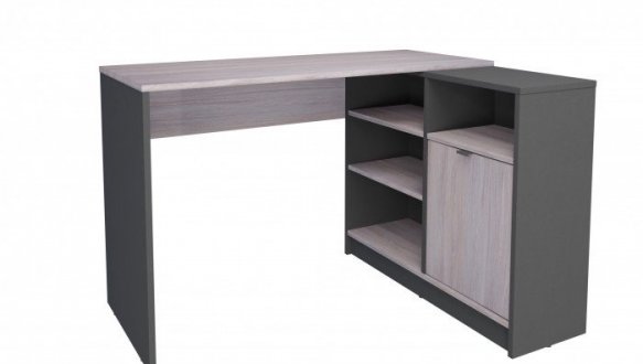 Компьютерный стол Optima Интарсио Правый/Левый Дуб Золотой/Антрацит 120 см 0