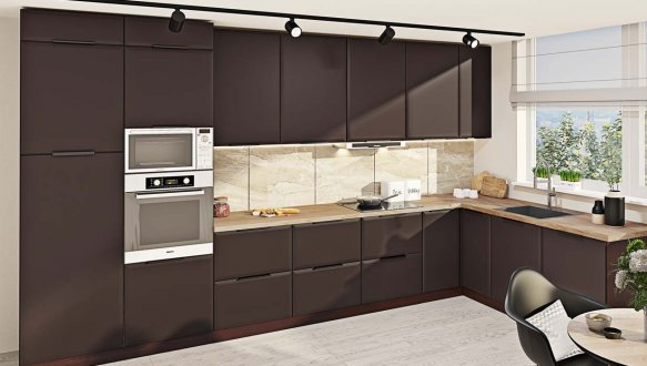 Модульна кухня Хай-тек матова галактика 23