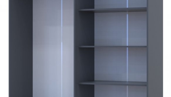 Шкаф Дорос Лукас графит 4 дверная с 2-мя ящиками 180 см 2