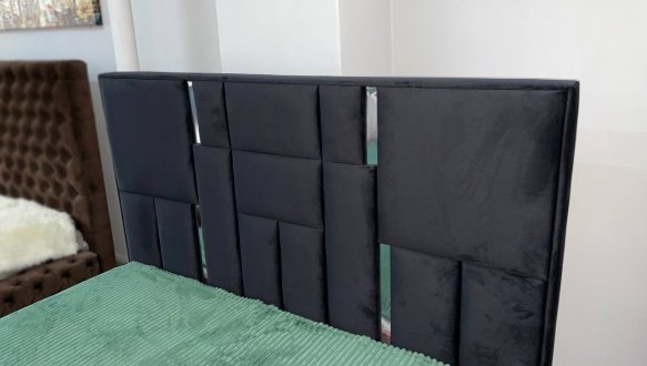 Ліжко м'яке Городок меблі Сапфір з підйомним механізмом та нішею для білизни 4