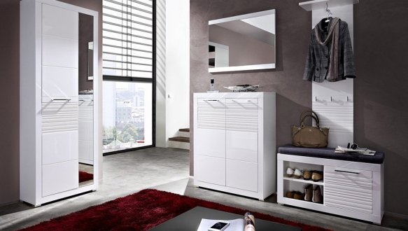 Модульний передпокій ВМК-Україна Флеймс Білий / Білий глянець 6