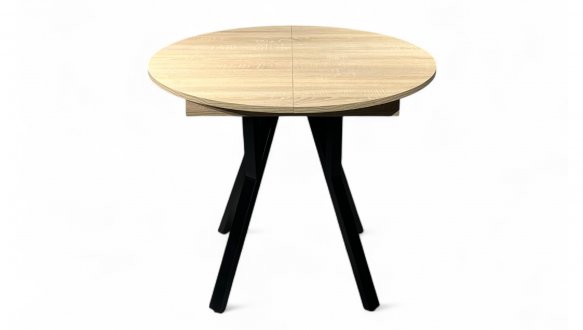 Стіл круглий розкладний Lite Slide / Лайт слайд MebliRoMax D800 ЛДСП 18 мм