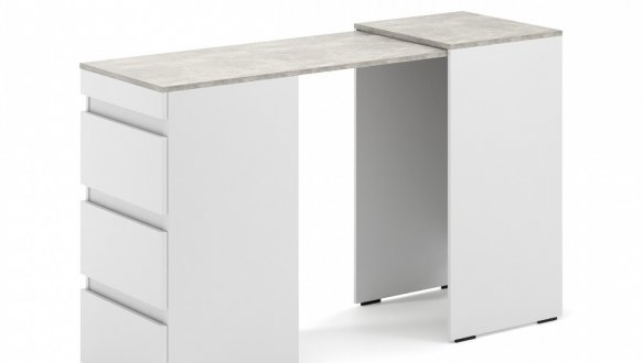 Стол письменный с комодом Art in Head Molli / Молли Белый бриллиант / Ателье светлый 2