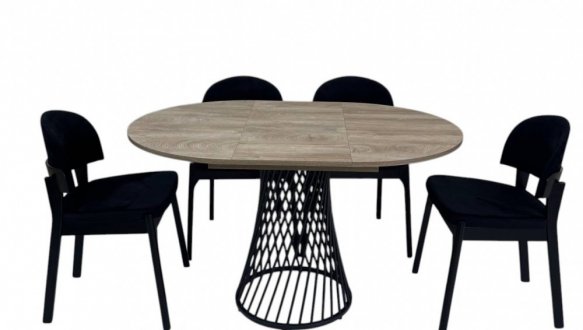 Стіл круглий розкладний MebliRoMax Rondo slide / Рондо Слайд D900 10